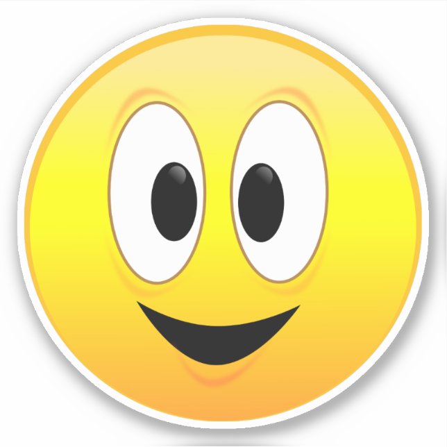 Happy Lächeln Gesicht Aufkleber (Vorderseite)