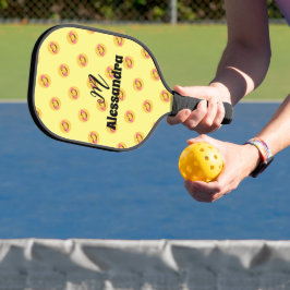 Happy Lächeln Gesicht Pickleball Paddle