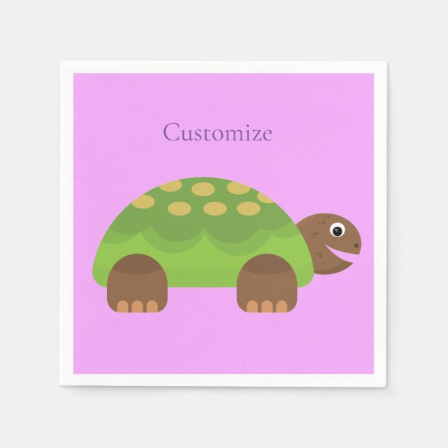 Happy Lächeln Schildkröte Thunder_Cove Serviette (Vorderseite)
