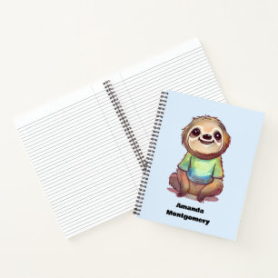 Happy Lächeln Sitzen entspannt Notizbuch
