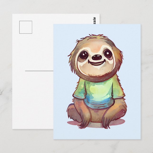 Happy Lächeln Sitzen entspannt Postkarte (Vorne/Hinten)