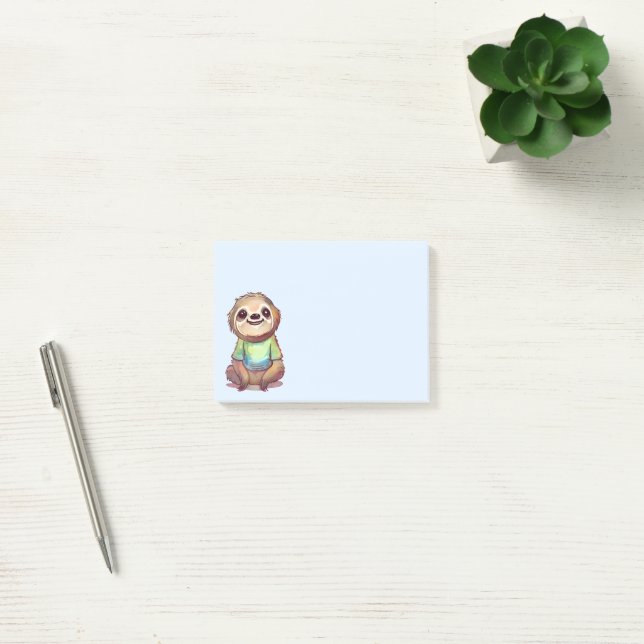 Happy Lächeln Sloth Relaxen & Chill Post-it Klebezettel (Büro)