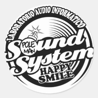 Happy Lächeln Stile Runder Aufkleber