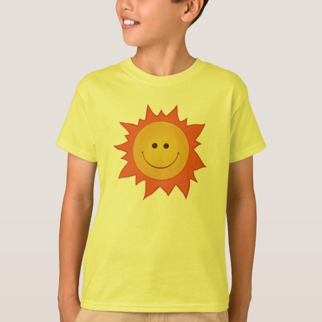 Happy Lächeln Sun Kid T-Shirt (Vorderseite)