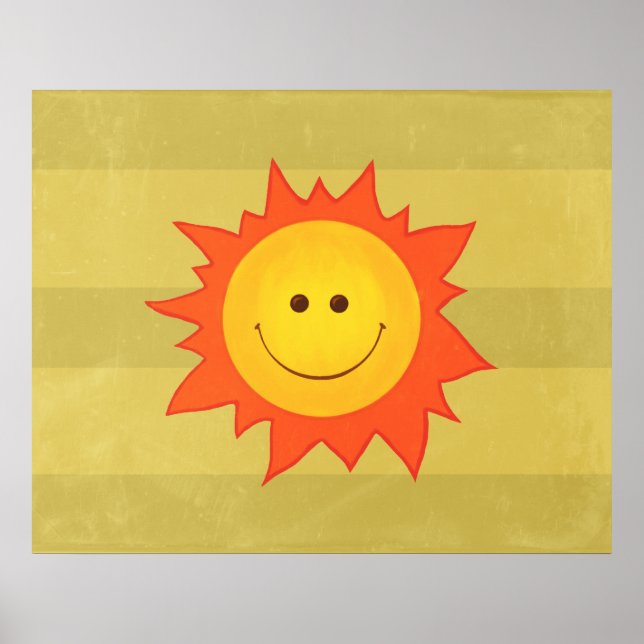 Happy Lächeln Sun Poster (Vorne)