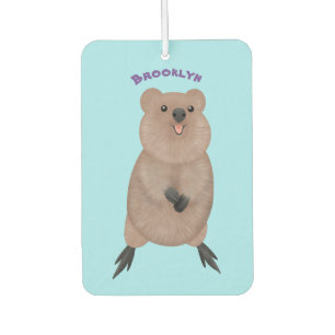 Happy lächelnd niedliche Quokka Cartoon Design Autolufterfrischer
