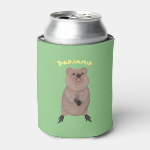 Happy lächelnd niedliche Quokka Cartoon Design Dosenkühler