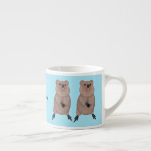 Happy lächelnd niedliche Quokka Cartoon Design Espressotasse