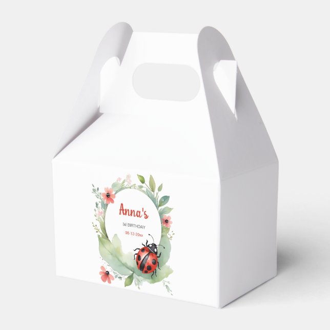 Happy Ladybug Birthday Geschenkschachtel (Vorderseite)