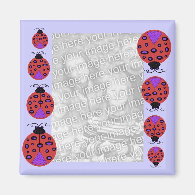 Happy Ladybug Vorlagenmagnet Magnet (Vorne)