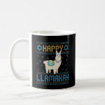 Happy Lamakah Funny Jewish Hanukkah Lama Geschenk Kaffeetasse<br><div class="desc">chanukah, Amakah, hanukkah, dreidel, jüdisch, hässlich, Pullover, llama, Weihnachten, gewirkt</div>