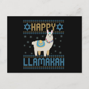 Happy Lamakah Funny Jewish Hanukkah Lama Geschenk Postkarte