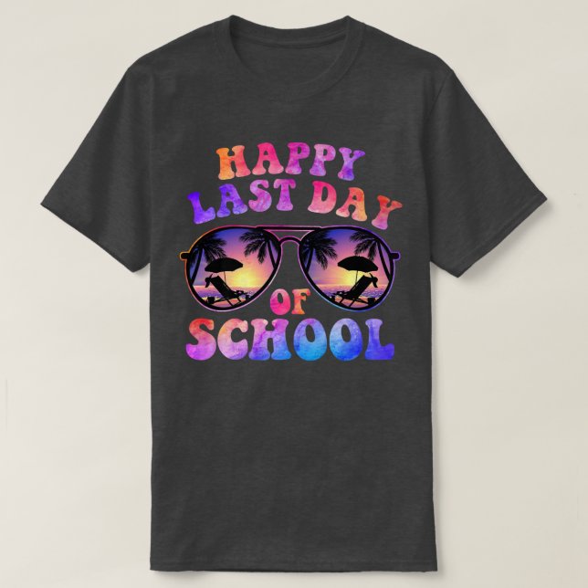 Happy last day day of School Summer Vacation Funny T-Shirt (Design vorne)