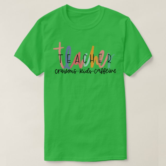 Happy Last Day of School - Lehrer Crayons Kinder C T-Shirt (Design vorne)