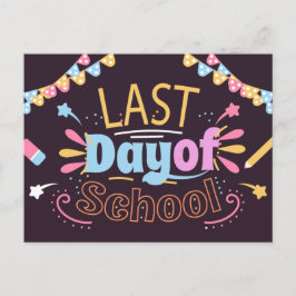 Happy Last Day of School Lehrer Student Postkarte