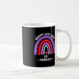 Happy Last Day of School Rainbow Hört Mädchen Kind Kaffeetasse