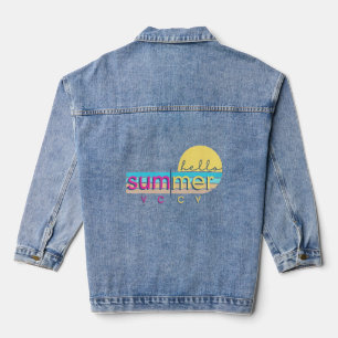 Happy Last Day School Lehrer Student Hallo Sum Jeansjacke
