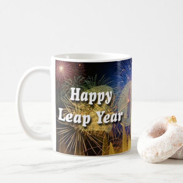 Happy Leap Year 2020 Kaffeetasse (Mit Donut)