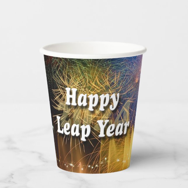 Happy Leap Year 2024 Pappbecher (Vorderseite)