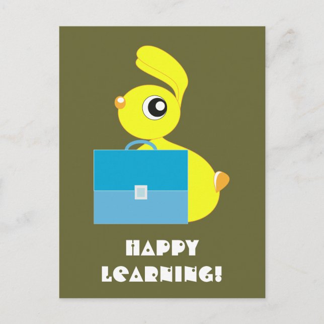 Happy Learning Postcard Postkarte (Vorderseite)