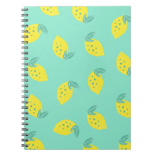 Happy Lemons Muster Notizbuch Journal Notizblock