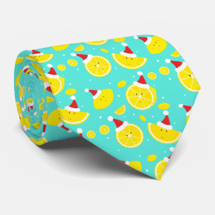 Happy Lemons Weihnachtsmannmützen Cartoon Weihnach Krawatte