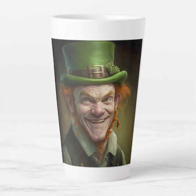 Happy Leprechaun Latte Tasse (Vorderseite)