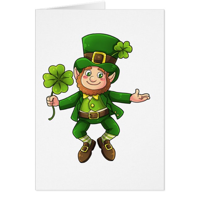 Happy Leprechaun und Kleeblatt (Vorne)