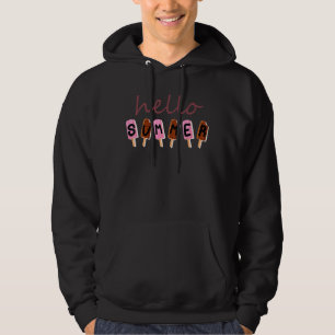 Happy letzten Tag der Schule Hallo Sommer Eiscreme Hoodie