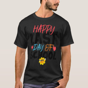 Happy letzten Tag der Schule Kinder Lehrerin Grad T-Shirt