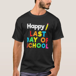 Happy letzten Tag der Schule Kinder Lehrerin Grad T-Shirt