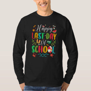 Happy letzten Tag der Schule Kinder Lehrerin Grad T-Shirt