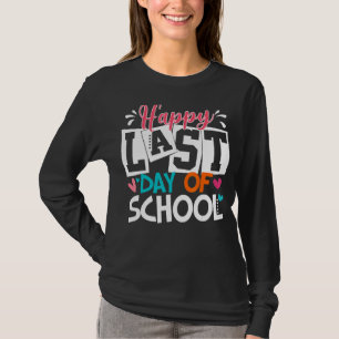 Happy letzten Tag der Schule Kinder Lehrerin Grad T-Shirt