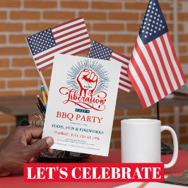 Happy Liberation Day Fireworks BQ Party Einladung