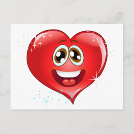 Happy Liebe Heart Emoji Postkarte