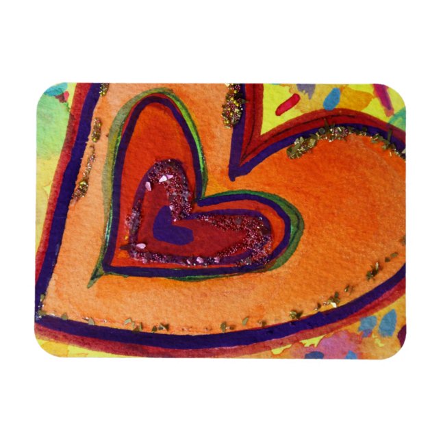 Happy Liebe Herz Kunst Inspiration Kühlschrankmagn Magnet (Horizontal)