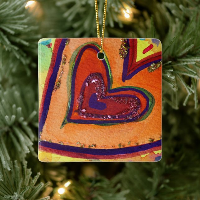 Happy Liebe Herzlich Willkommen bei Deinem Geschen Keramikornament (Baum)