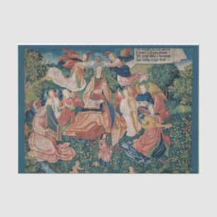 Happy Life in Paradise Garden Mittelalterliches Mu Seidenpapier