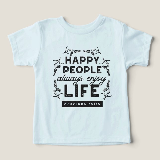 Happy Life with Faith – Proverbs 15:15 Art (Design Recto)