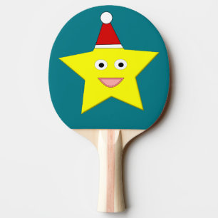 Happy Liittle Christmas Star Ping Pong Paddle Tischtennis Schläger