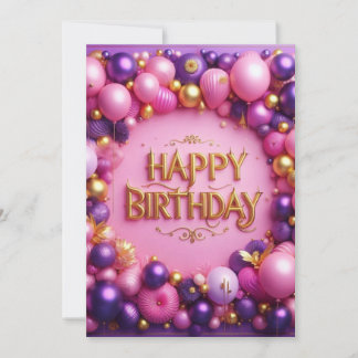 Happy Lila Birthday Einladung
