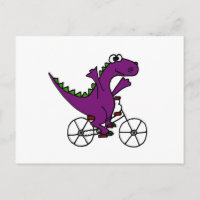 Happy Lila Dinosaur Reiten Fahrrad