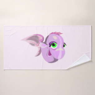 Happy Lila Fish Funny Bath Handtuch Badehandtuch