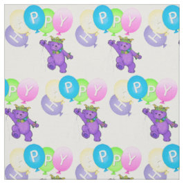 Happy Lila Teddy Bärenprinzessin mit Balloons Stoff