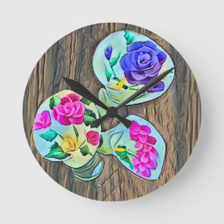Happy Lilys Runde Wanduhr