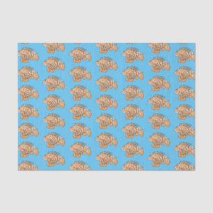 Happy lionfish Cartoon Illustration Seidenpapier