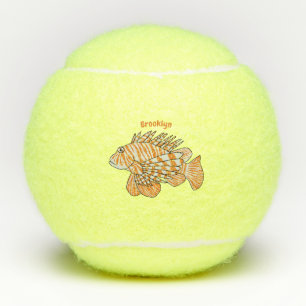 Happy lionfish Cartoon Illustration Tennisbälle