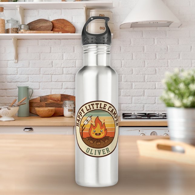 Happy Little Camper Edelstahlflasche (Von Creator hochgeladen)