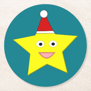 Happy Little Christmas Star Paper Untersetzer