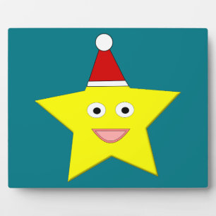 Happy Little Christmas Star Plaque Fotoplatte